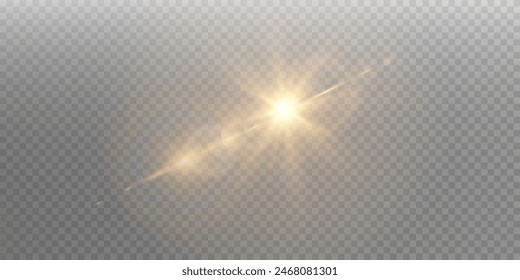 Vector transparent sunlight special lens flare light effect. Sun flash	