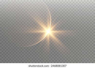 Vector transparent sunlight special lens flare light effect. Sun flash	