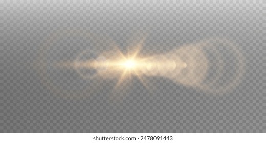 Vector transparent sunlight special lens flare light effect. Sun flash	