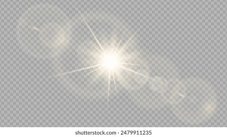 Vector transparent sunlight special lens flare light effect. Stock royalty free vector illustration. PNG	