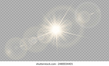 Vector transparent sunlight special lens flare light effect. Stock royalty free vector illustration. PNG	