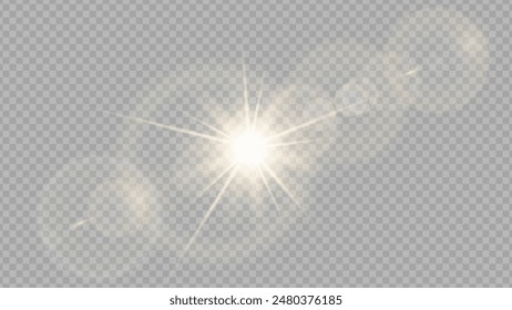 Vector transparent sunlight special lens flare light effect. Stock royalty free vector illustration. PNG	