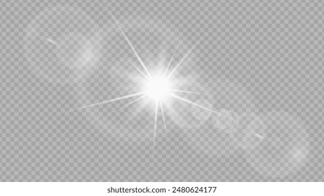 Vector transparent sunlight special lens flare light effect. Stock royalty free vector illustration. PNG	