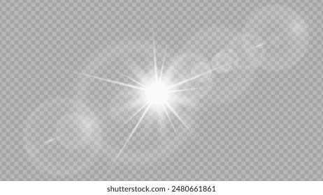 Vector transparent sunlight special lens flare light effect. Stock royalty free vector illustration. PNG	