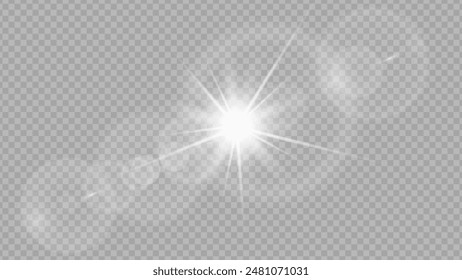 Vector transparent sunlight special lens flare light effect. Stock royalty free vector illustration. PNG	