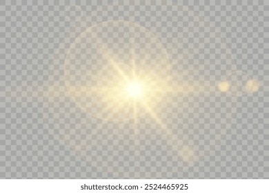 Vector transparent sunlight special lens flare light effect. Stock royalty free vector illustration. PNG