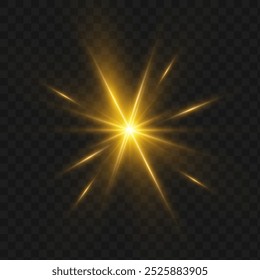 Vector de luz solar transparente efecto de luz de flash de lente especial. Vector borroso a la luz del resplandor. Elemento de decoración.