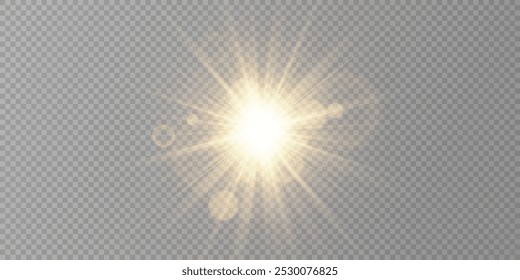 Vector transparent sunlight special lens flare light effect	