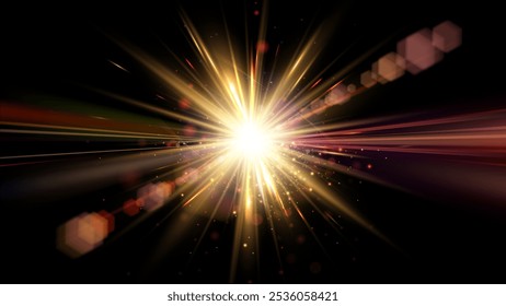 Vector transparent sunlight special lens flare light effect.  Stock royalty free vector illustration. PNG	