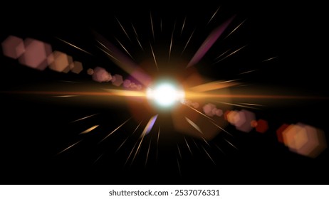 Vector transparent sunlight special lens flare light effect.  Stock royalty free vector illustration. PNG	