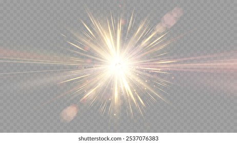 Vector transparent sunlight special lens flare light effect.  Stock royalty free vector illustration. PNG	