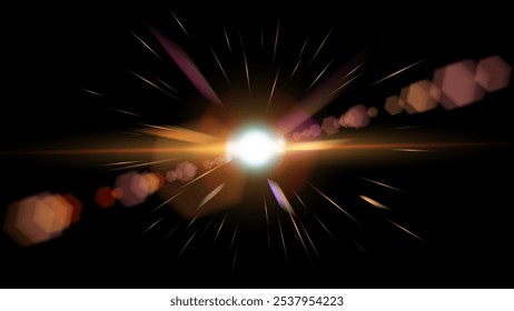 Vector transparent sunlight special lens flare light effect.  Stock royalty free vector illustration. PNG	