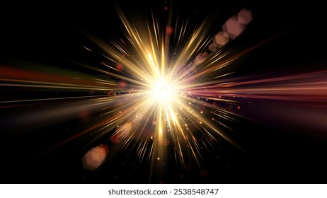 Vector transparent sunlight special lens flare light effect.  Stock royalty free vector illustration. PNG	