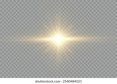 Vector de luz solar transparente efecto de luz de flash de lente especial. Vector borroso a la luz del resplandor. Elemento de decoración.