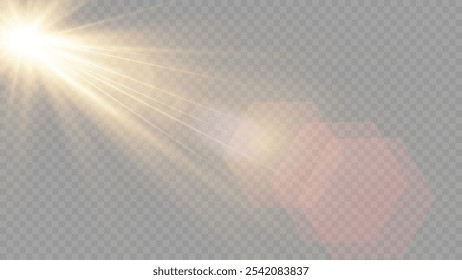 Vector transparent sunlight special lens flare light effect. Stock royalty free vector illustration. PNG	