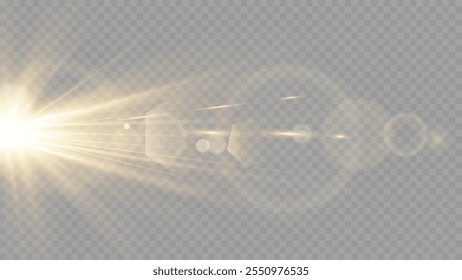 Vector transparent sunlight special lens flare light effect. Stock royalty free vector illustration. PNG	