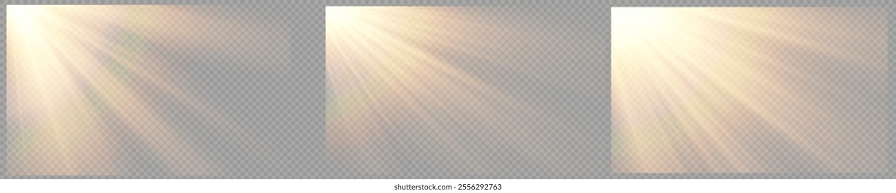 Vector transparent sunlight with special lens flare effect. png
