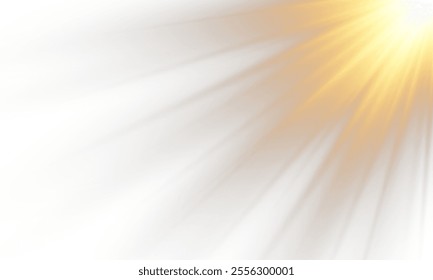 Vector transparent sunlight with special lens flare effect. Dawn, sunset, sun png. Flash of light, light effect. png.
