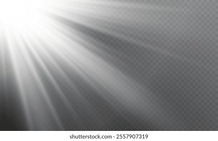 Vector transparent sunlight with special lens flare effect. png