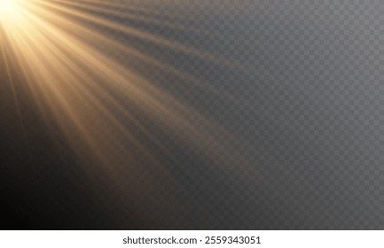 Vector transparent sunlight with special lens flare effect. png