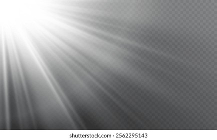 Vector transparent sunlight with special lens flare effect. png