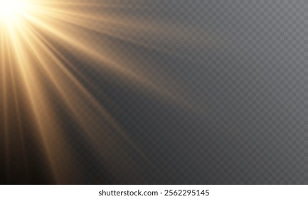 Vector transparent sunlight with special lens flare effect. png
