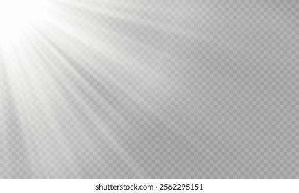 Vector transparent sunlight with special lens flare effect. png