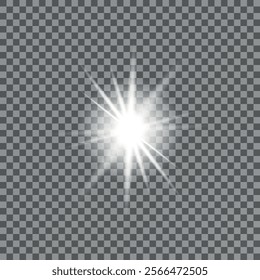 Vector transparent sunlight special lens flare light effect.