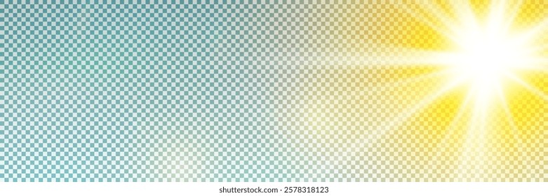 Vector transparent sunlight with special lens flare effect. png