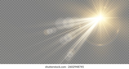 Vector transparent sunlight special lens flare light effect	