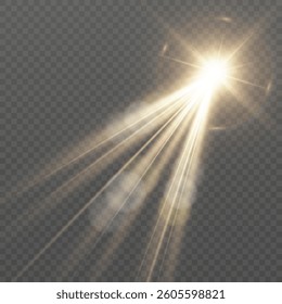 Vector transparent sunlight special lens flare light effect.