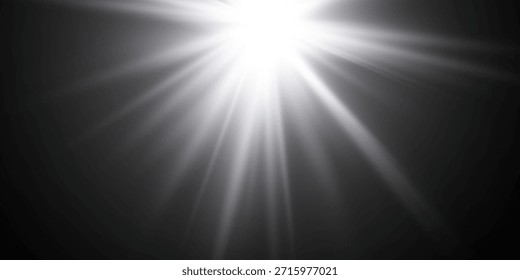 Vector de luz solar transparente, efecto de destello de lente especial. Destello de lente. Vector borroso en la luz.