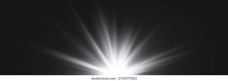 Vector de luz solar transparente, efecto de destello de lente especial. Destello de lente. Vector borroso en la luz.