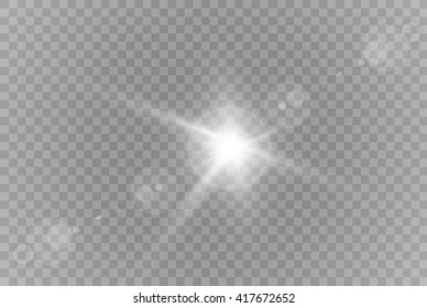 Vector transparent sunlight special lens flare light effect.