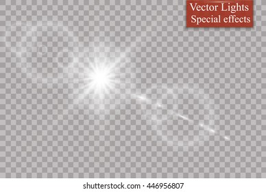 Vector transparent sunlight special lens flare light effect.