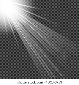 Vector transparent sunlight special lens flare light effect. EPS 10