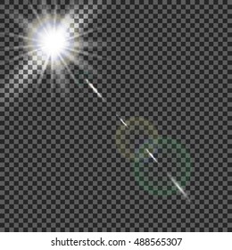 Vector transparent sunlight special lens flare light effect. EPS10
