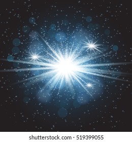 Vector transparent sunlight special lens flare light effect. Star burst with sparkles. 