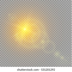 Vector transparent sunlight special lens flare light effect.