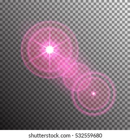 Vector transparent sunlight special lens flare light effect.