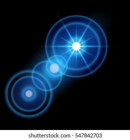 Vector transparent sunlight special lens flare light effect.