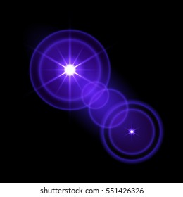 Vector transparent sunlight special lens flare light effect.