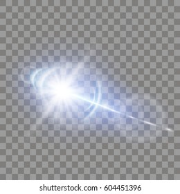 Vector transparent sunlight special lens flare light effect.
