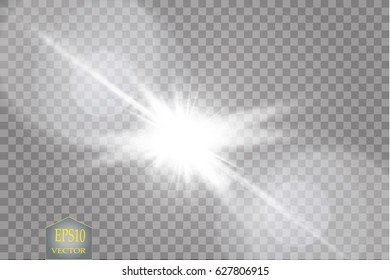 Vector transparent sunlight special lens flare light effect