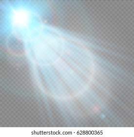 Vector transparent sunlight special lens flare light effect.