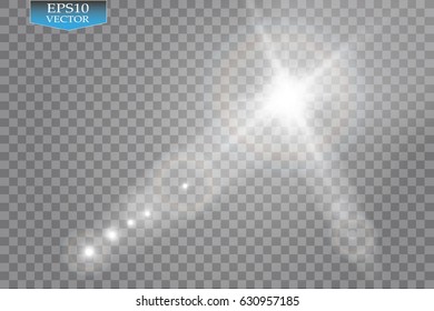 Vector transparent sunlight special lens flare light effect