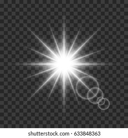Vector transparent sunlight special lens flare light effect.