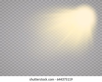 Vector transparent sunlight special lens flare light effect. Sun flash with rays and spotlight. The glow lighting effect. Star burst with sparkles. The sun's rays, glare