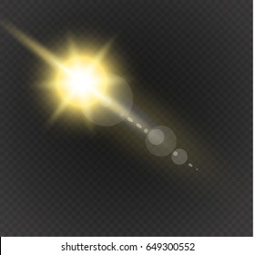Vector transparent sunlight special lens flare light effect.