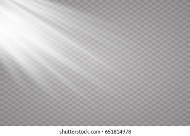 Vector transparent sunlight special lens flare light effect.